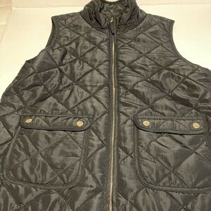 Black Quilted Vest